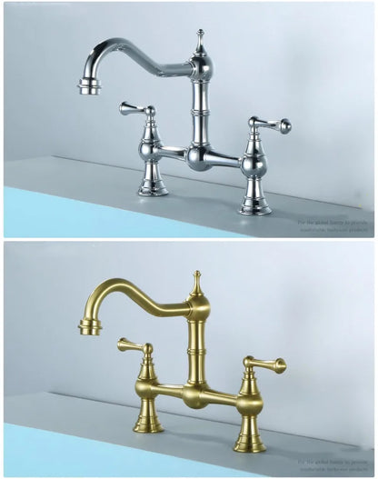 Sink Tap Rotation Total Brass Lead Classical Double
