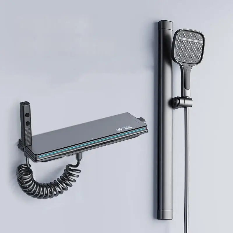 Brass Smart Temperature Display Shower System Bathtub Faucet