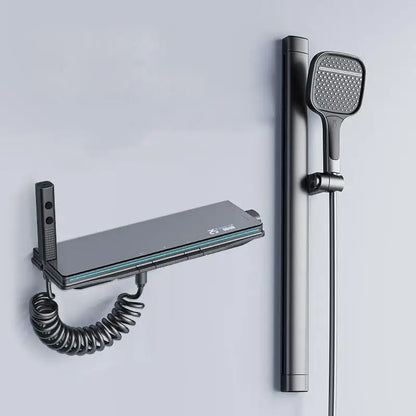 Brass Smart Temperature Display Shower System Bathtub Faucet