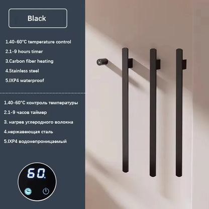 Bathroom Towel Warmer Hidden Wires Electric Heated Towel