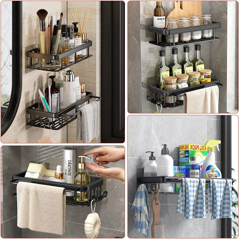 Wall Mounted Rectangular Rack Wall Mounted Shower Shampoo