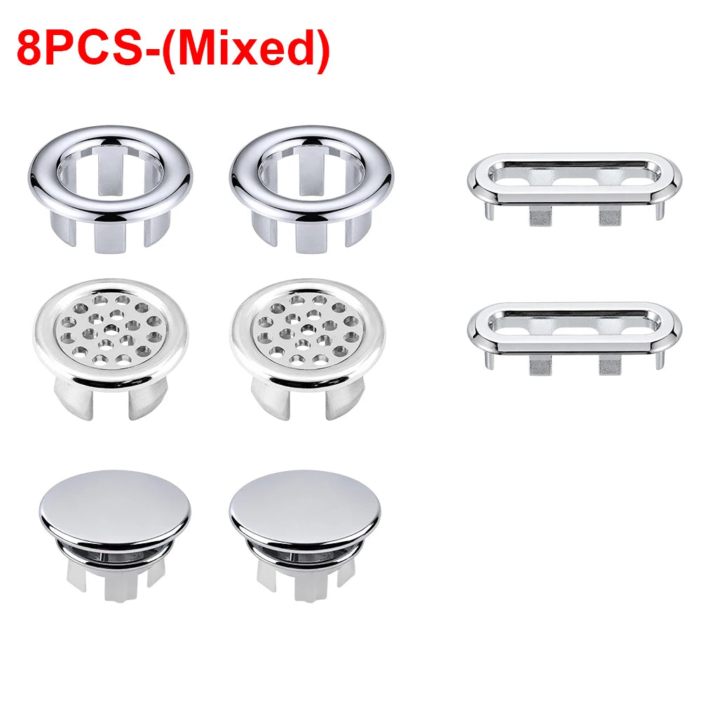 1-20pcs Round Basin Overflow Cap Sink Drain Cover