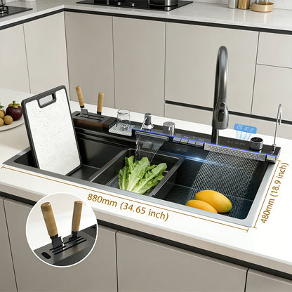 Modern Stainless Steel Sink Sinks Digital Display Large