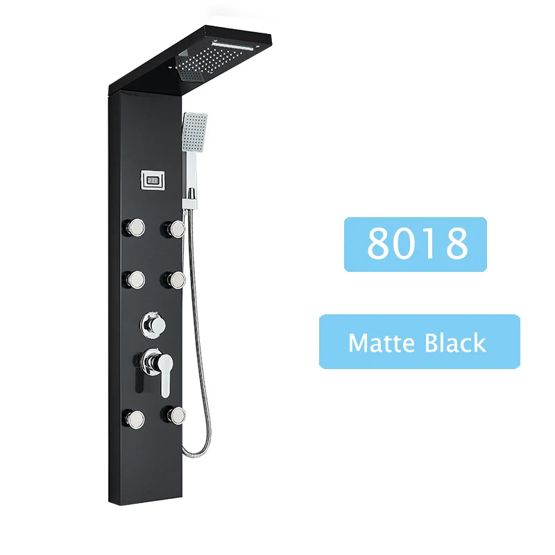 Luxury Led Shower Panel Spa Massage Jet Shower
