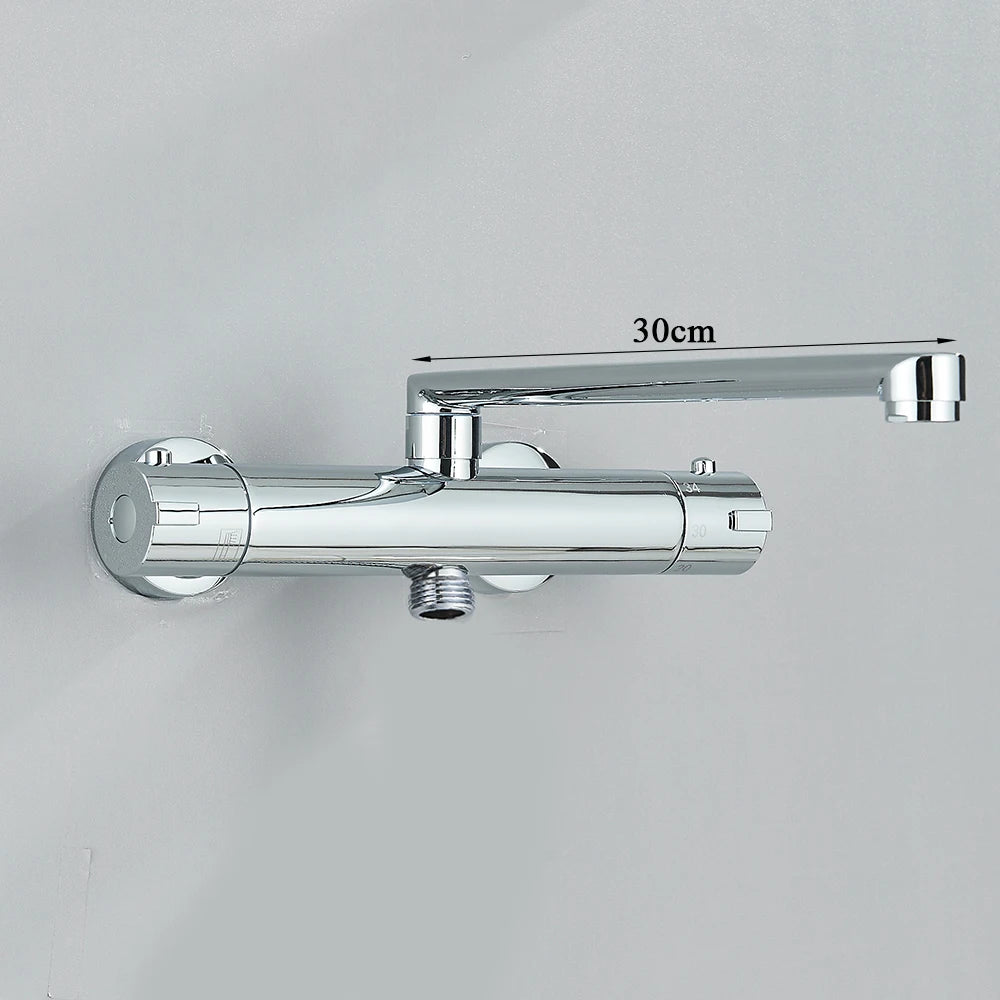 Thermostatic Shower Faucet Bathroom Black Mixertap Thermostat