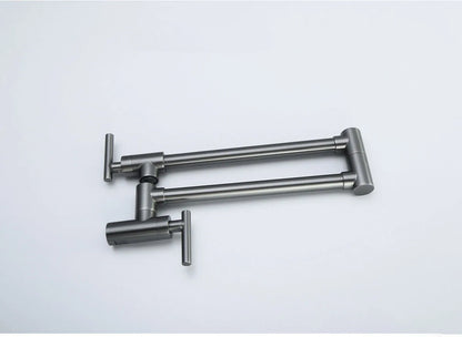 Black Wall Mounted Pot Filler Faucet Swivel Folding
