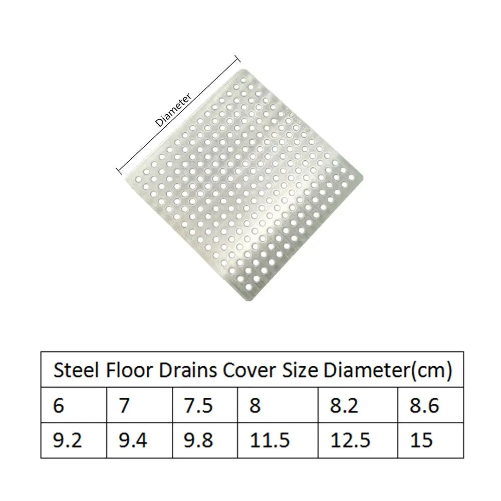 Stainless Steel Floor Drains Net Cover Square Drain