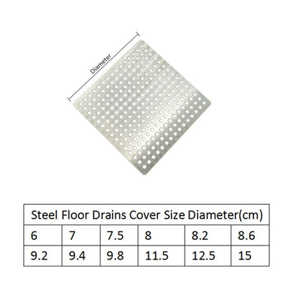 Stainless Steel Floor Drains Net Cover Square Drain