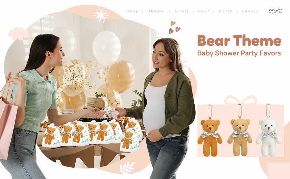 18-120pcs Mini Teddy Bears Bulk Keychain Small Bears