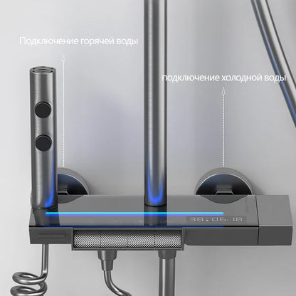Kemaidi Brass Bathroom Faucet Ways Shower Faucet Digital