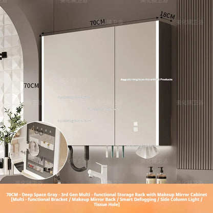 Modern Smart Bathroom Mirror Cabinet Wall-Mounted Vanity Mirror