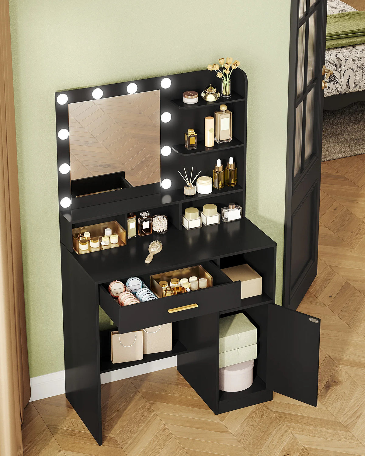 Hzuaneri Dressing Table Mirror 10 Led Lights Vanity