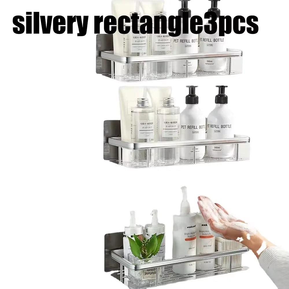 Wall Mounted Rectangular Rack Wall Mounted Shower Shampoo
