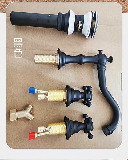 Widespread Bathroom Sink Faucet Hole Deck Mounted Dual
