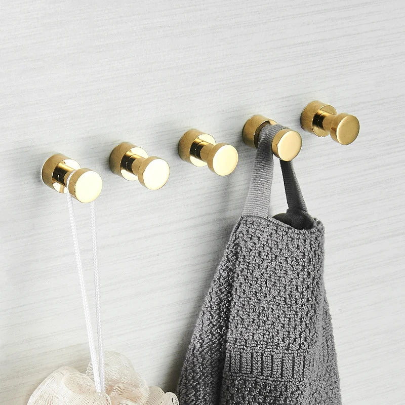 Bathroom Brass Robe Hook Wardrobe Coat Clothes Hanger