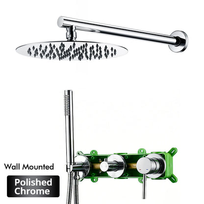 Gunmetal Shower Faucet 8-16 Embed Box Wall Mounted