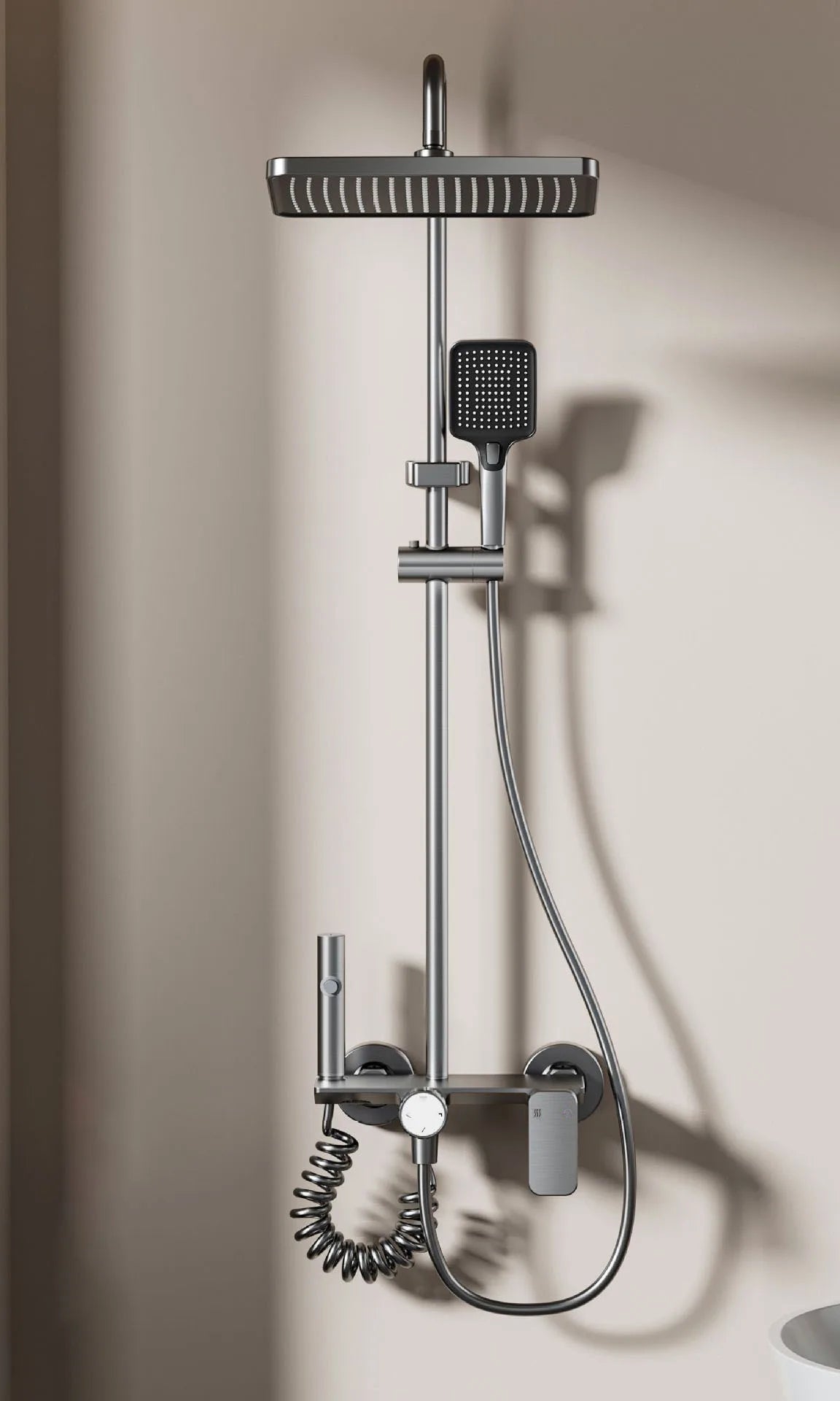 Bathroom Shower System Cold Water Rotary Knob Pressurize