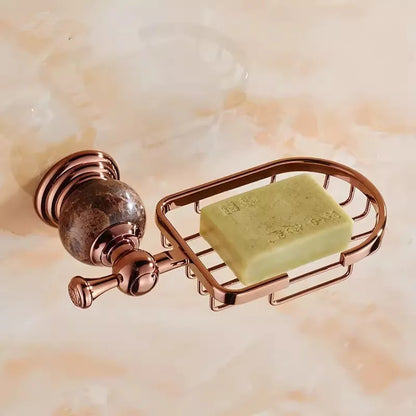 Bathroom Bath Shelf Rose Gold Paper Holder Towel