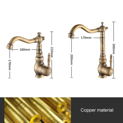 Bathroom Sink Faucet Antique Bronze 360 Degree Turn