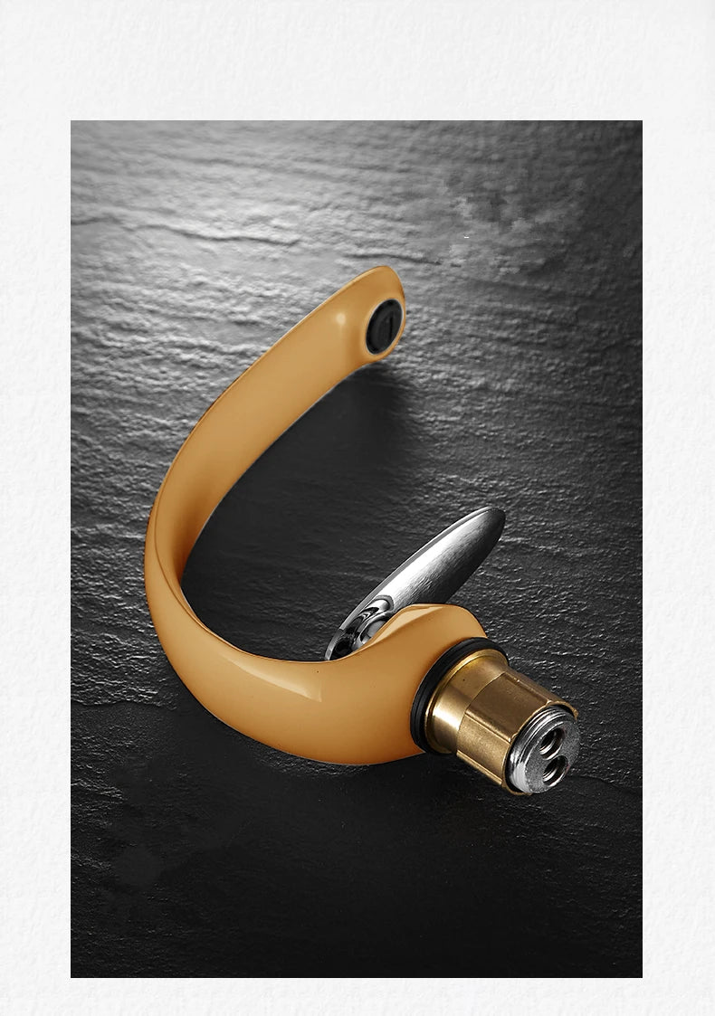 Creative Bathroom Sink Faucet Tap White Brass Wash