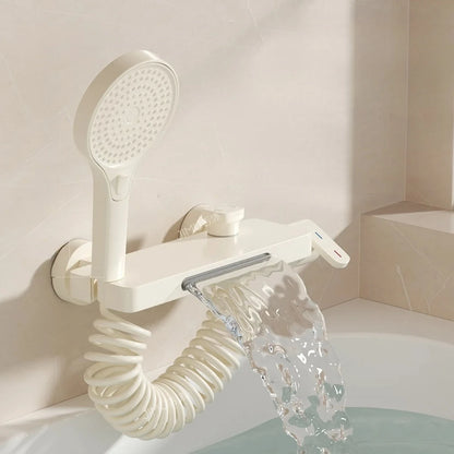 Cream Style Solid Brass Wall Mounted Bathtub Faucet