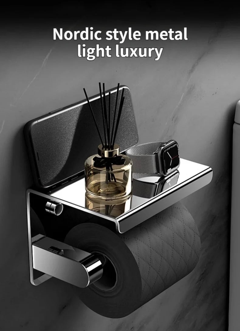 Stainless Steel Paper Towel Holder Without Punching Wall-Mounted
