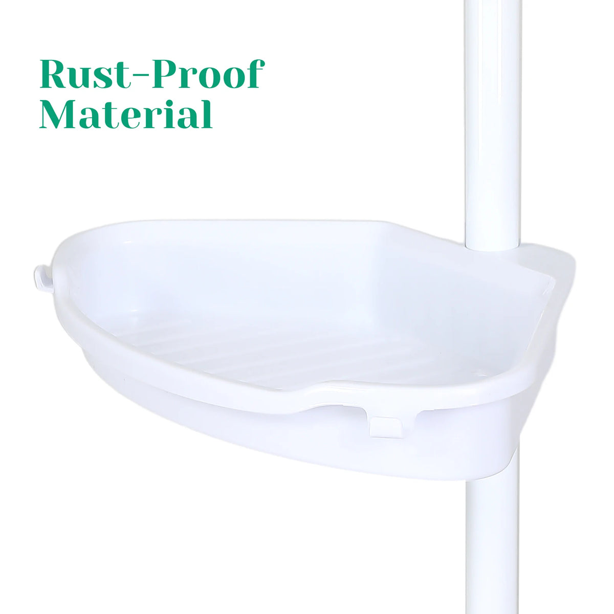 Corner Shower Caddy Tension Pole 4-Tier Adjustable Shelves