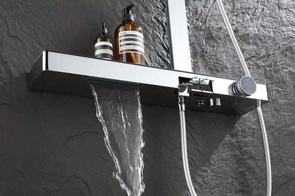 Chrome Digital Piano Bathroom Shower 12 Inch Round