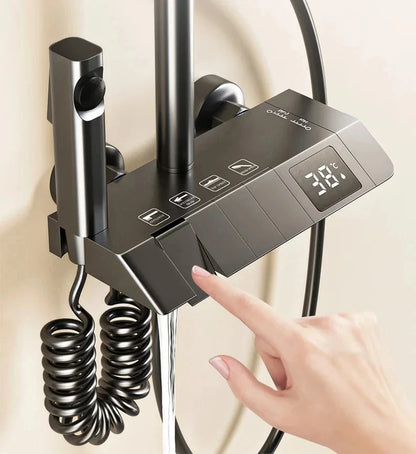 Bathroom Shower Faucet Shower Thermostat Digital Screen Water
