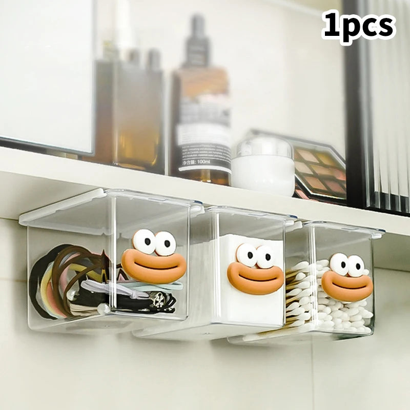 Transparent Bathroom Cotton Stick Makeup Cotton Bathroom Pull-Out