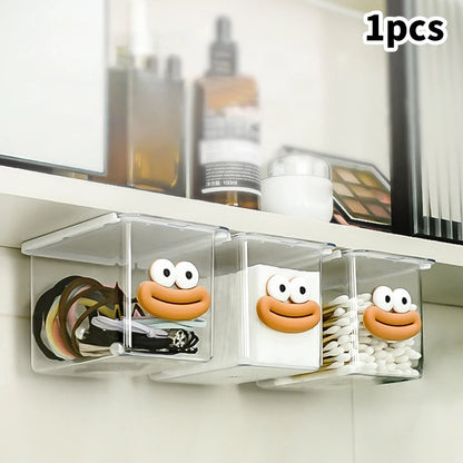 Transparent Bathroom Cotton Stick Makeup Cotton Bathroom Pull-Out