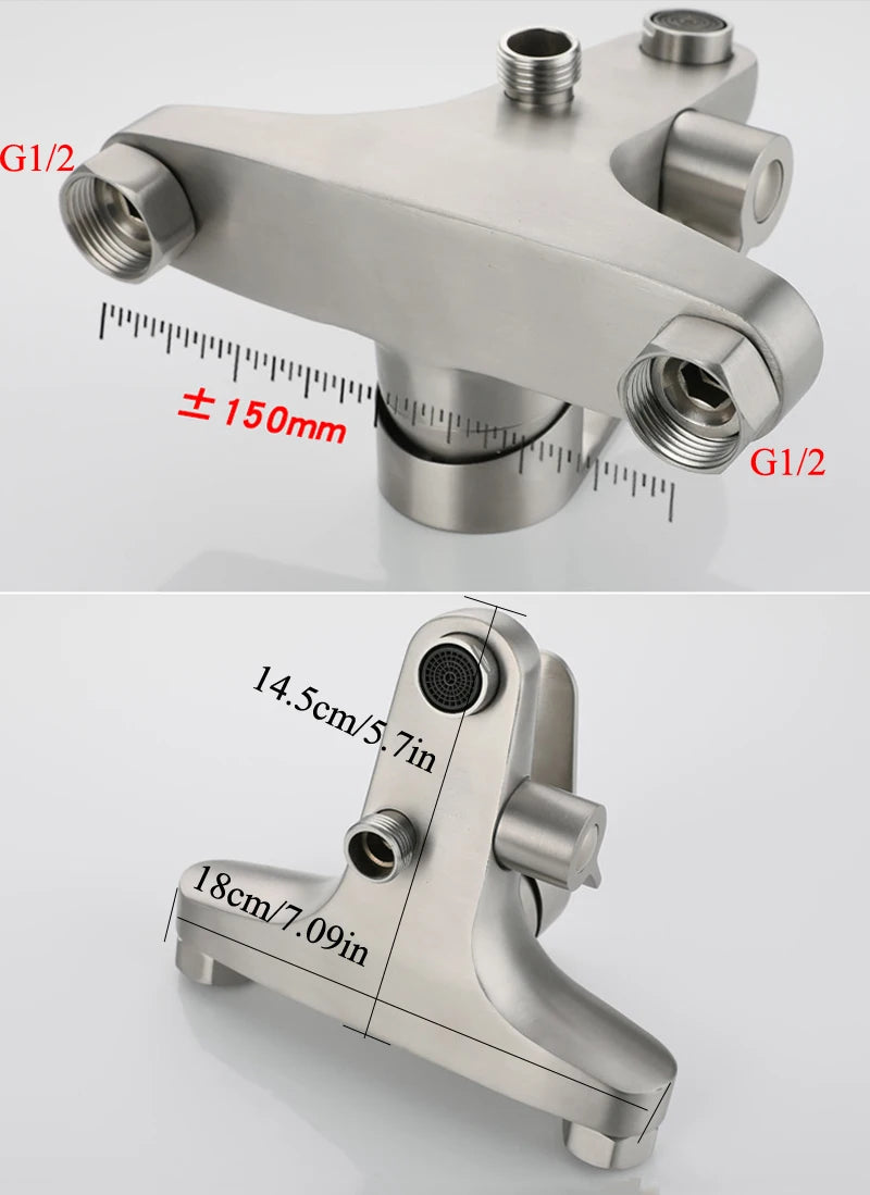 Bathroom Shower Faucet 304 Stainless Steel Mixer Tap