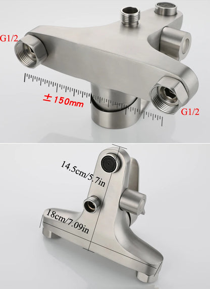 Bathroom Shower Faucet 304 Stainless Steel Mixer Tap