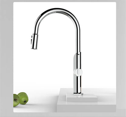 Brushed Gold Pull Out Faucet Sus304 Sink Faucet
