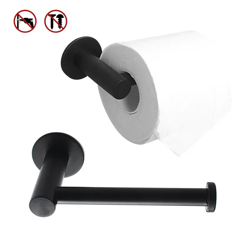 304 Stainless Steel Bathroom Matte Black Toilet Paper