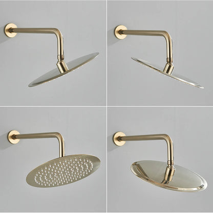 Brushed Gold Shower Faucet Embedded In Ways Shower