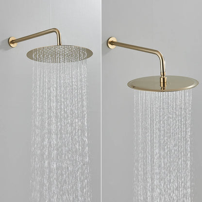 Brushed Gold Shower Faucet Embedded In Ways Shower