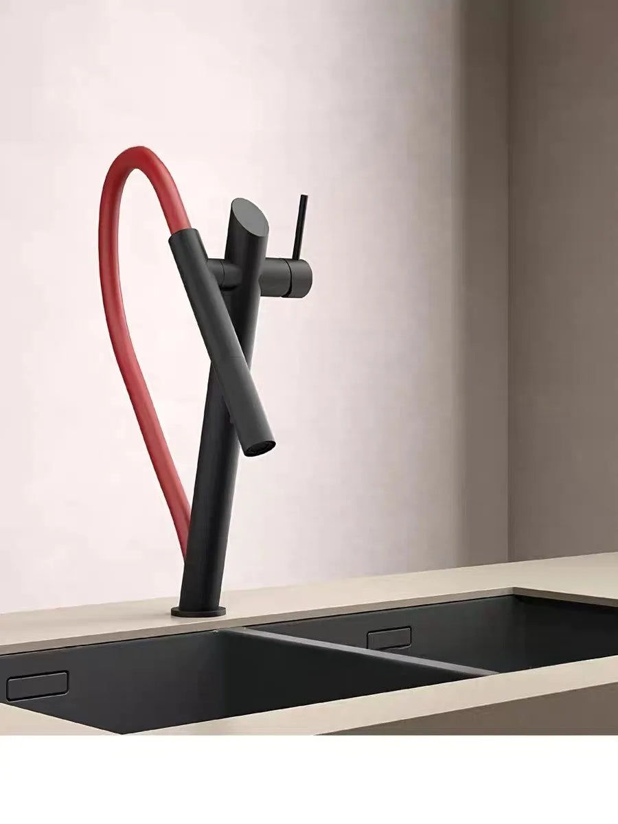 Stainless Steel Black Red Magnetic Faucet Vegetable Basin
