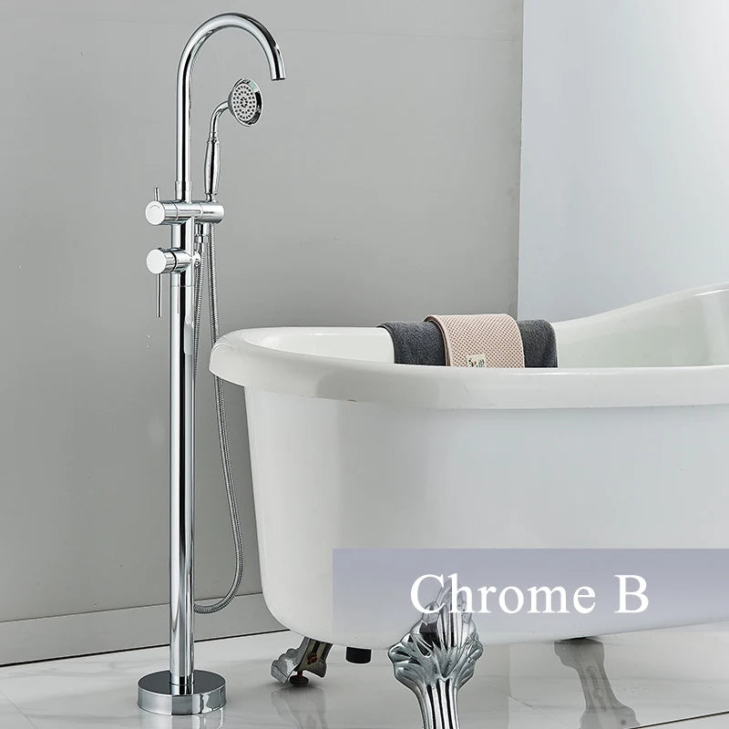 Rozin Black Floor Standing Bathtub Faucet Colors Standing
