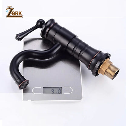 Zgrk Basin Faucets Antique Brass Sink Faucet Handle