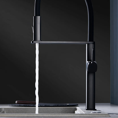 Luxury Black Brass Faucet Simple Design Magnetic Suction