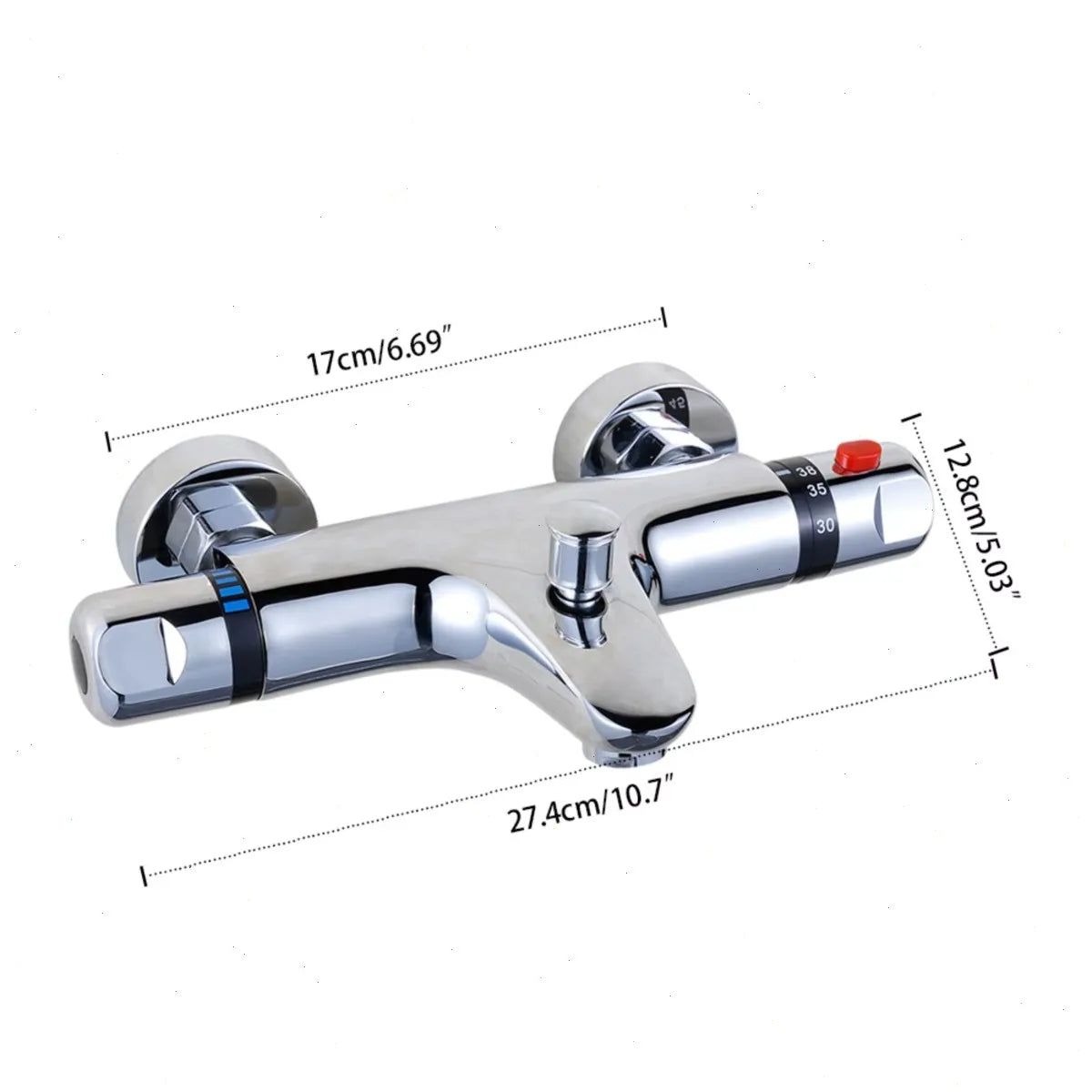 Thermostatic Mixing Valve Brass Shower Valve Temperature Control