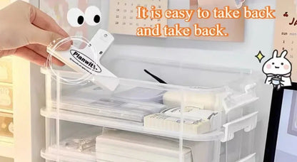 4-Layer Transparent Storage Box Stackable Sorting Box Building