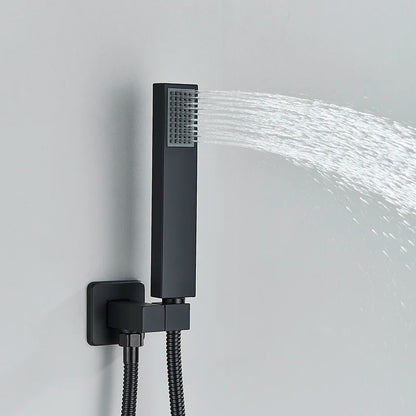 Thermostatic Shower Faucet Wall Concealed Waterfall Rainfall