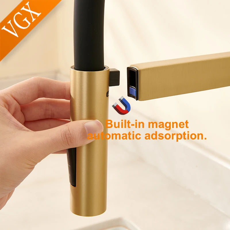 Vgx Faucet Sink Faucets Rubber Pull Down Stream