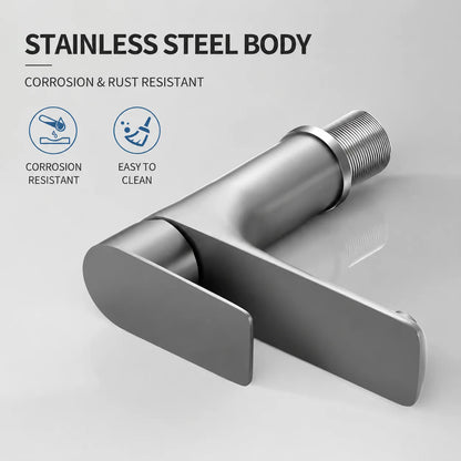 Bathroom Sink Faucet Stainless Steel Cold Mixer Tap