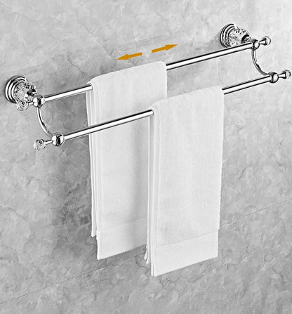 Bathroom Hardware Crystal Bath Towel Shelf Toilet Paper