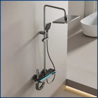 4-Way Rainlfall Shower System Smart Digital Bathroom Shower