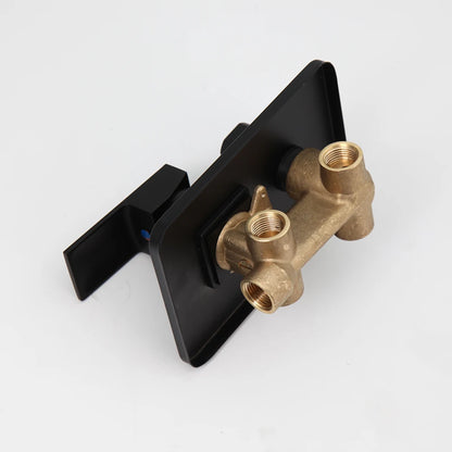Kemaidi Matte Black Shower Faucet Rectangular Dual-Function
