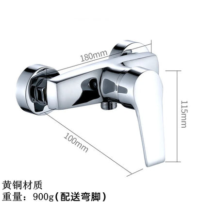 Brass Shower Faucet Mixer Valve Shower Head Hidden